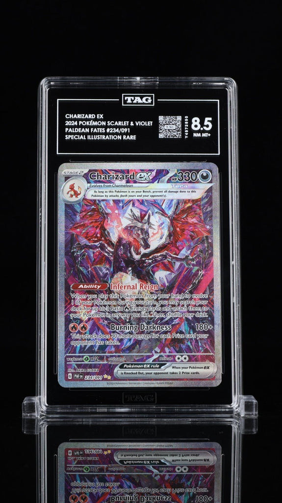 Charizard ex 234/091 TAG 8.5 SIR Paldean Fates Pokemon 234