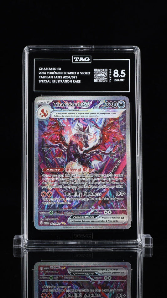 Charizard ex 234/091 TAG 8.5 SIR Paldean Fates Pokemon 234