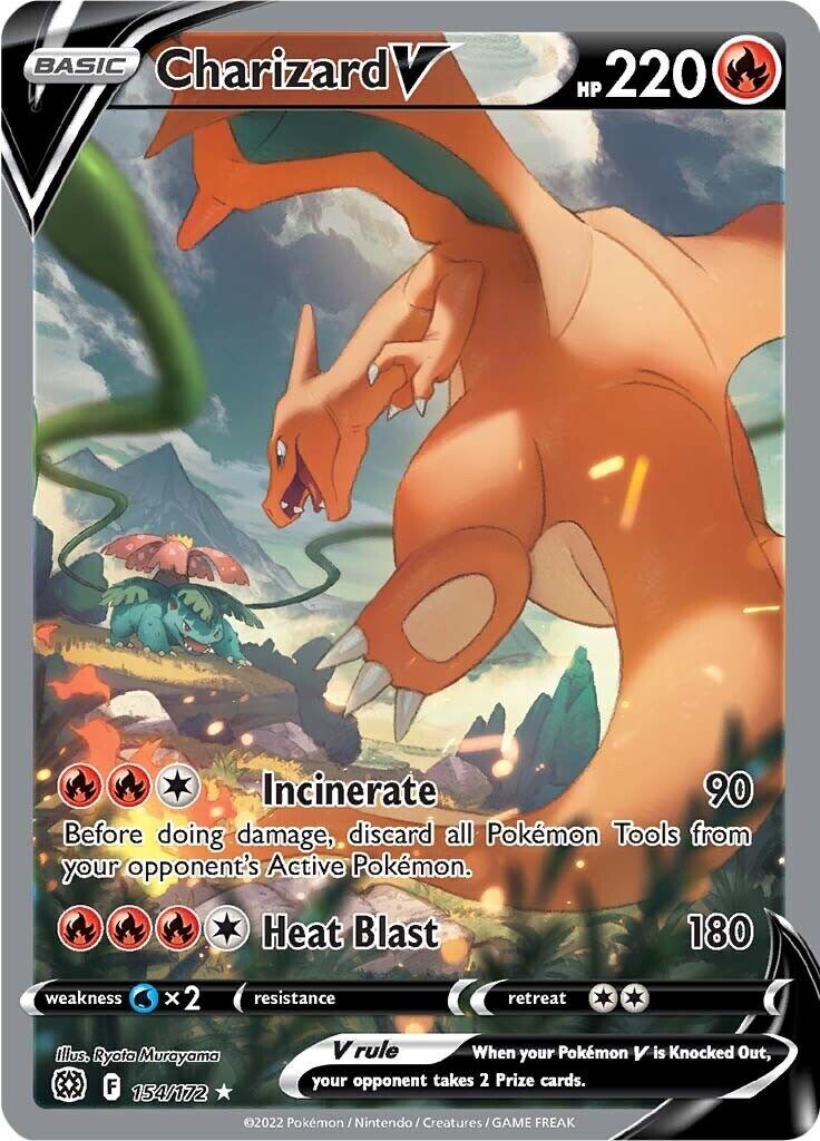 Charizard V (Alternate Full Art) 154/172 Swsh09: Brilliant Stars Holo NM