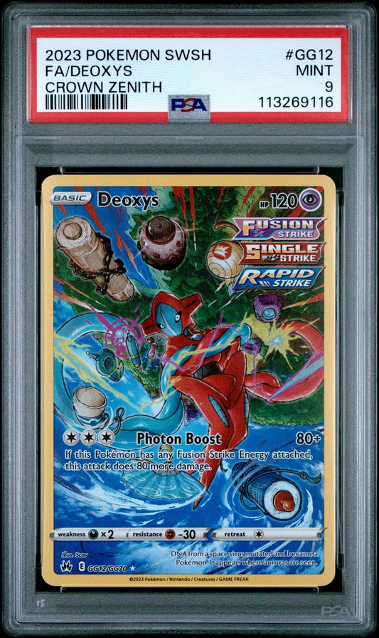 Deoxys GG12/GG70 Crown Zenith: Galarian Gallery Holo PSA 9