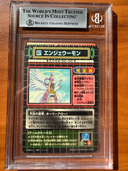 Digimon Adventure Carddass 97 Japanese Angewomon 2000 BGS 7.5