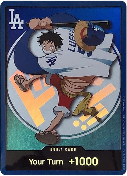 DON!! LA Dodgers 2026 Promo One Piece Night Foil Mint NM- Monkey D Luffy