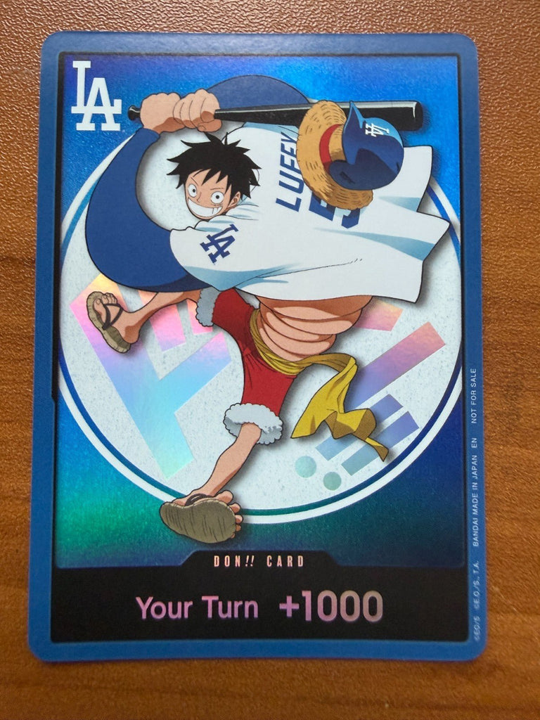 DON!! LA Dodgers 2026 Promo One Piece Night Foil Mint NM- Monkey D Luffy