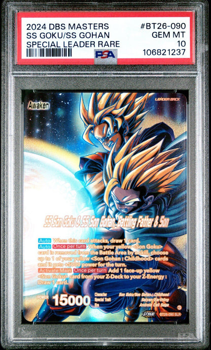 Dragon Ball BT26-090 Special Leader Rare Goku Gohan Battling Father Son PSA 10