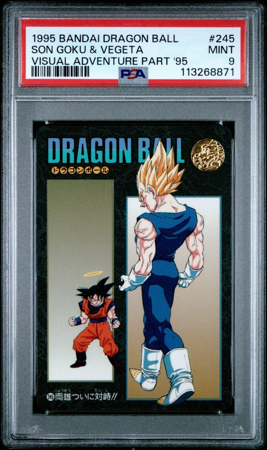 Dragon Ball Japanese Visual Adventure 95 245 Son Goku & Vegeta 1995 PSA 9
