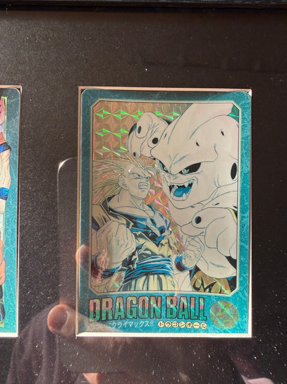 Dragon ball Z Visual Adventure Prism Son Goku Vegata Gotenks Buu Set Frame LP