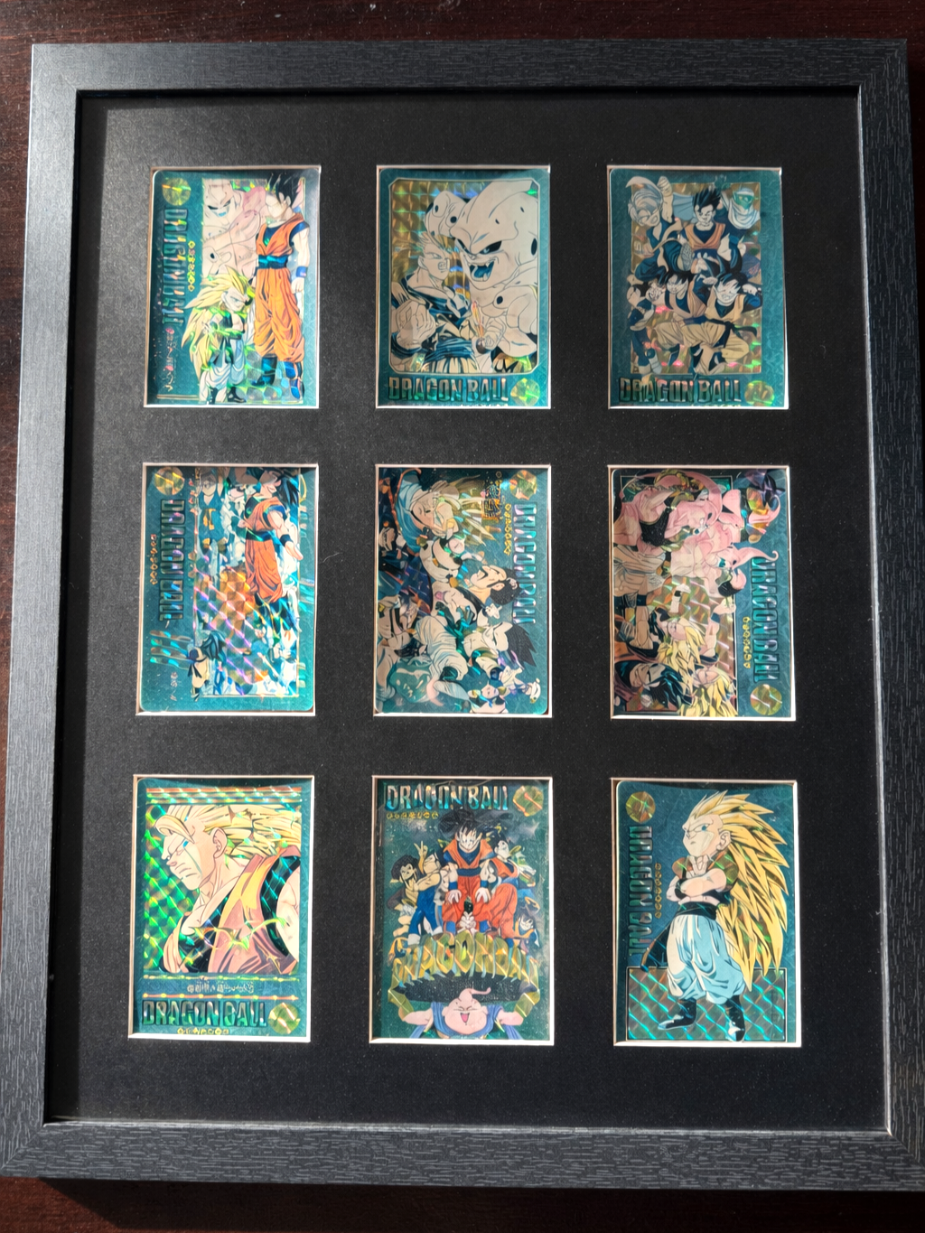 Dragon ball Z Visual Adventure Prism Son Goku Vegata Gotenks Buu Set Frame LP