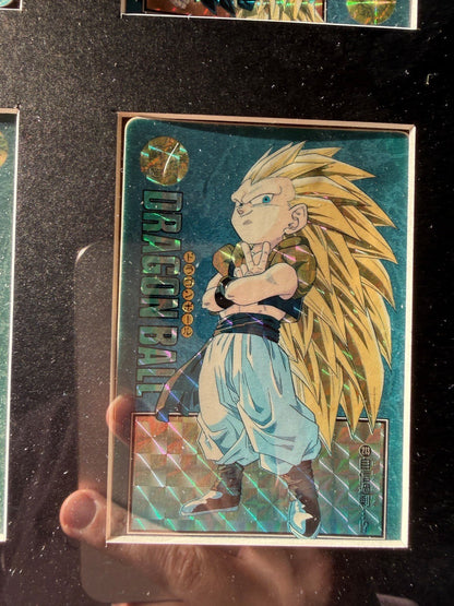 Dragon ball Z Visual Adventure Prism Son Goku Vegata Gotenks Buu Set Frame LP