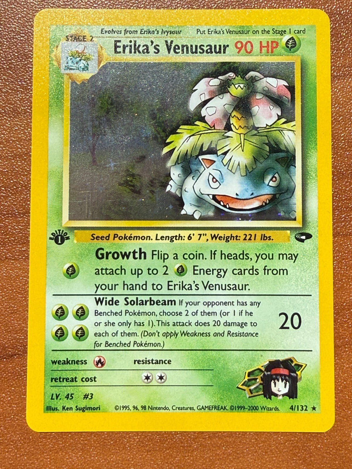 Erika's Venusaur 4/132 Gym Challenge Holo Rare 1st Edition LP+