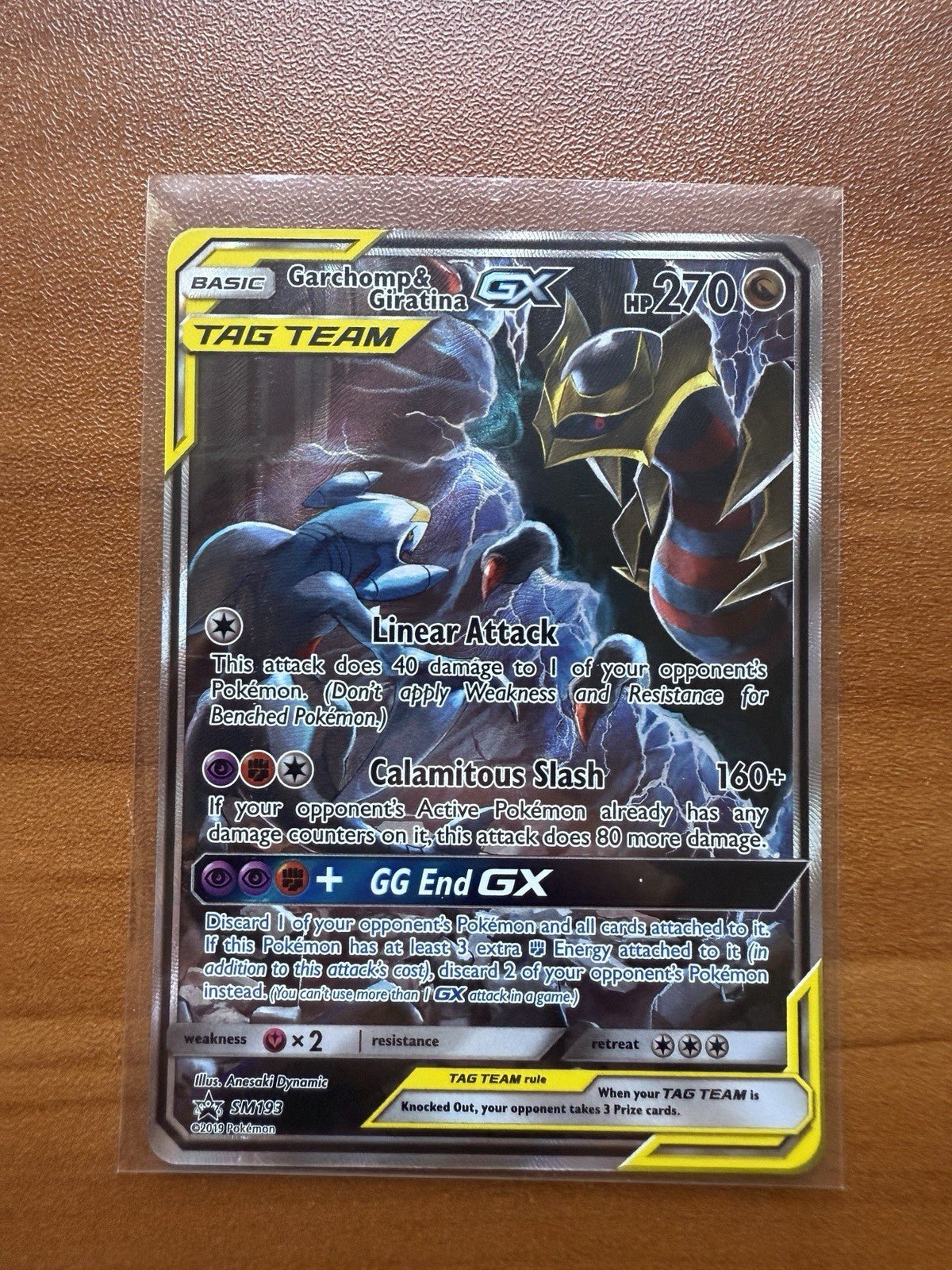 Garchomp and Giratina GX SM193 ULTRA RARE Full Art Tag Team Promo Pokemon TCG NM