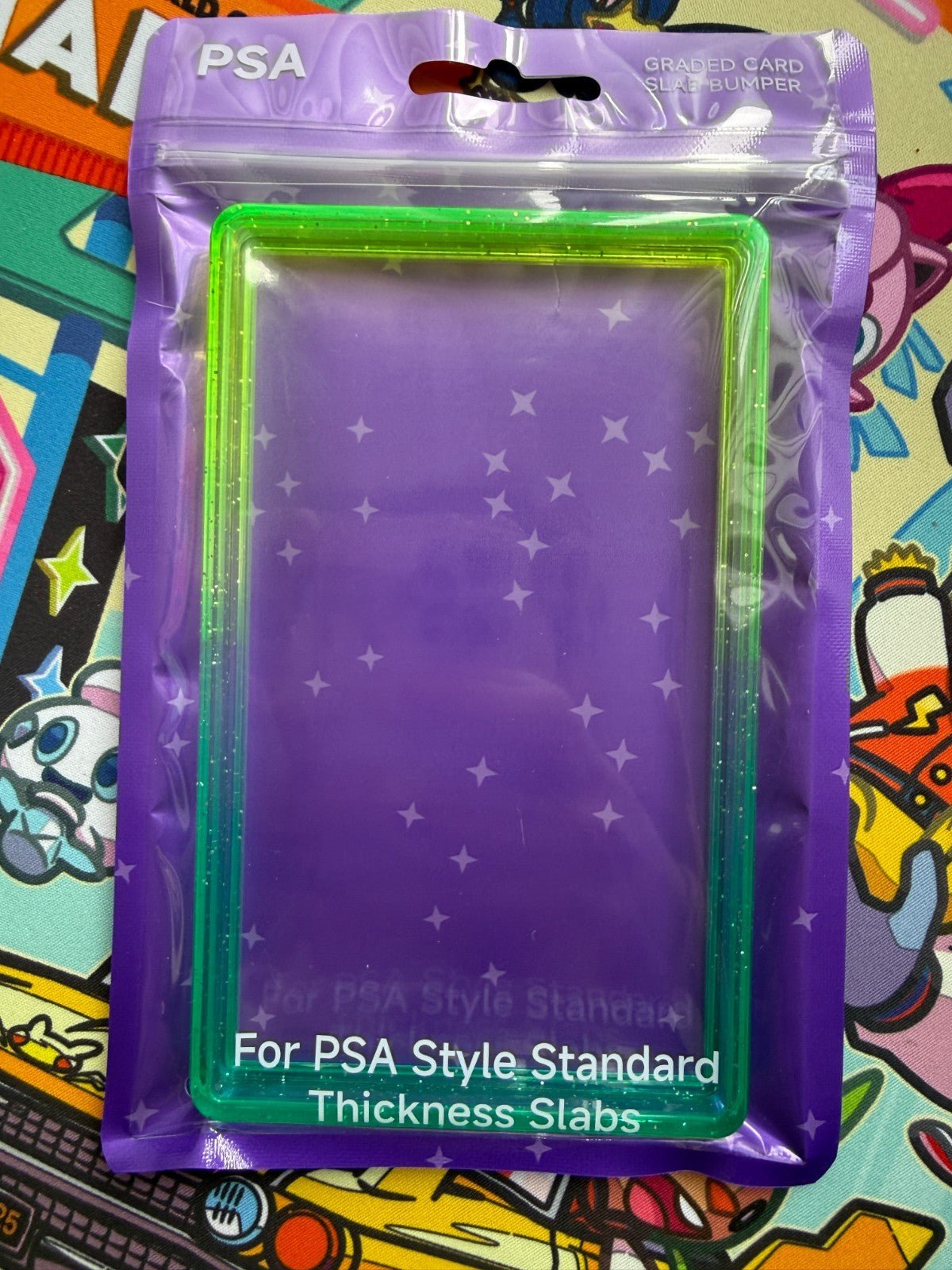 Gradient Colors Graded Card Slab Protector Glitter TPU Bumper For PSA/CGC 35PT