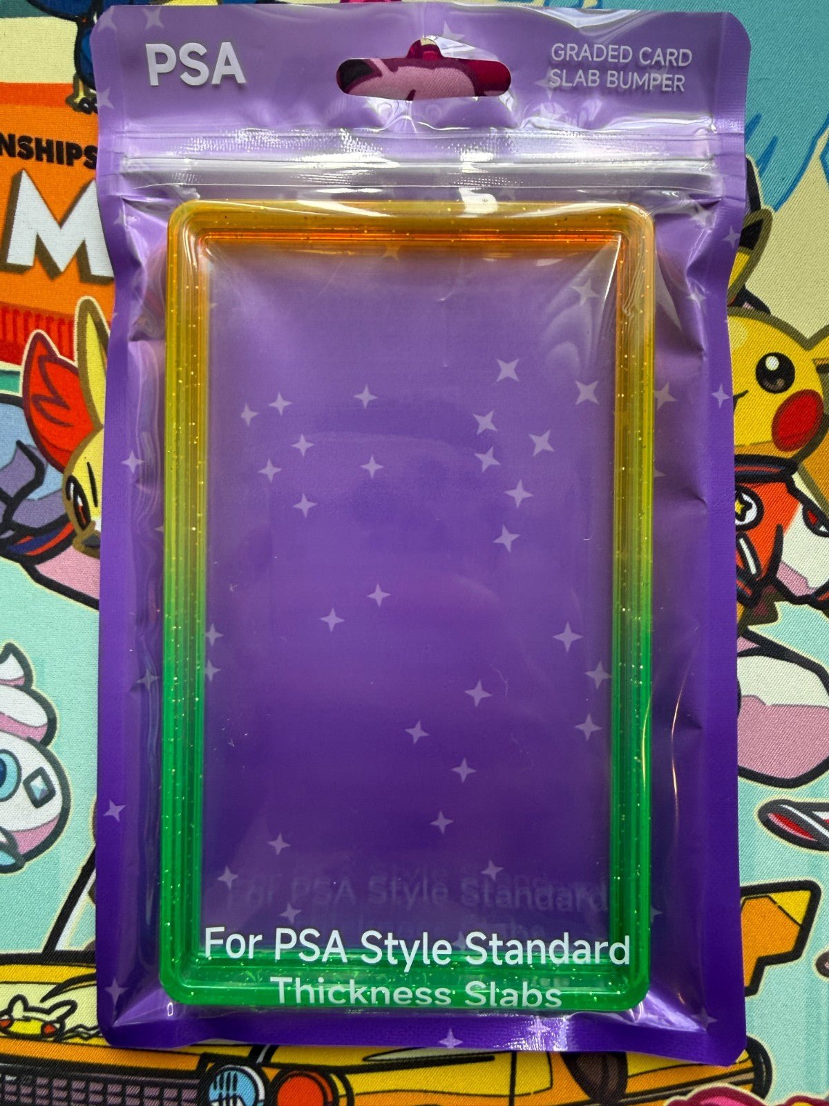 Gradient Colors Graded Card Slab Protector Glitter TPU Bumper For PSA/CGC 35PT