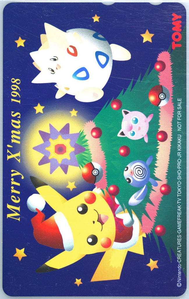 JAPANESE POKEMON PHONE CARD PIKACHU TOGEPI TOMY MERRY XMAS 1998 NM