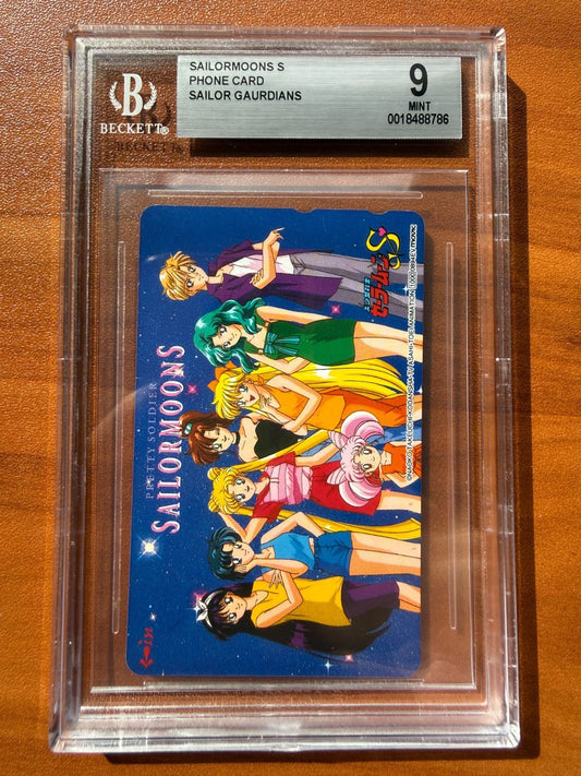 Japanese Sailor Moon S Team Phone Card Guardians BGS 9