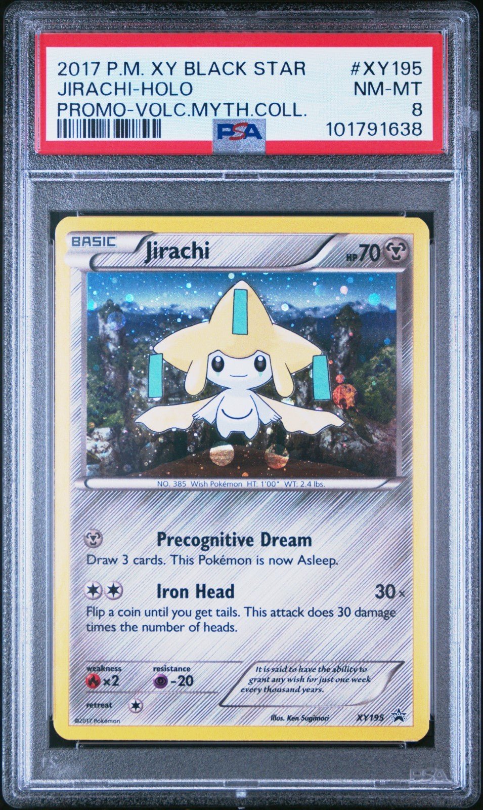 Jirachi Holo XY195 Black Star Promo PSA 8 Pokemon