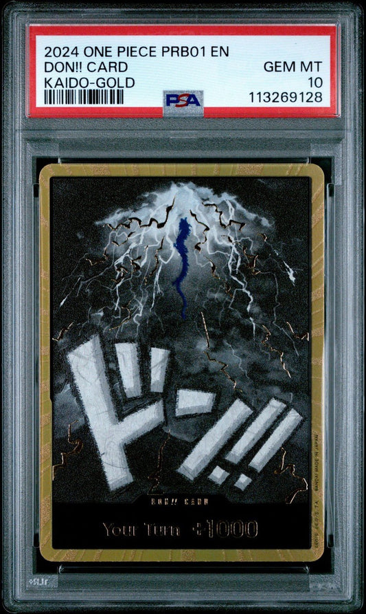 Kaido Gold DON!! PSA 10 - PRB01 Premium Booster - The Best - One Piece TCG
