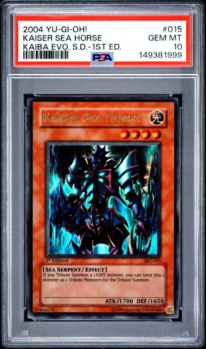 Kaiser Sea Horse SKE-015 Starter Deck: Kaiba Evolution 1st Edition PSA 10 POP 19