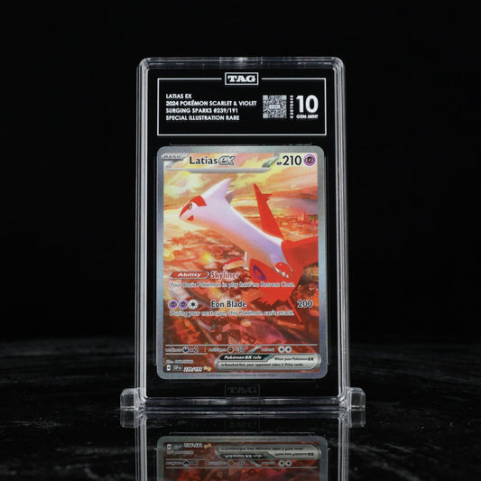 Latias ex 239/191 TAG 10 SIR Surging Sparks SSP Pokemon Card GEM MINT