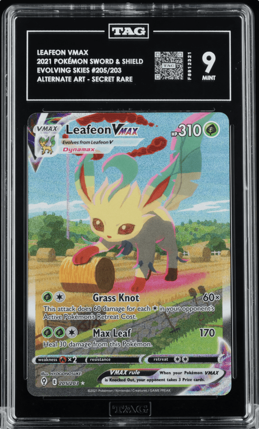Leafeon VMAX Alternate Art 205/203 TAG 9 Pokemon Evolving Skies