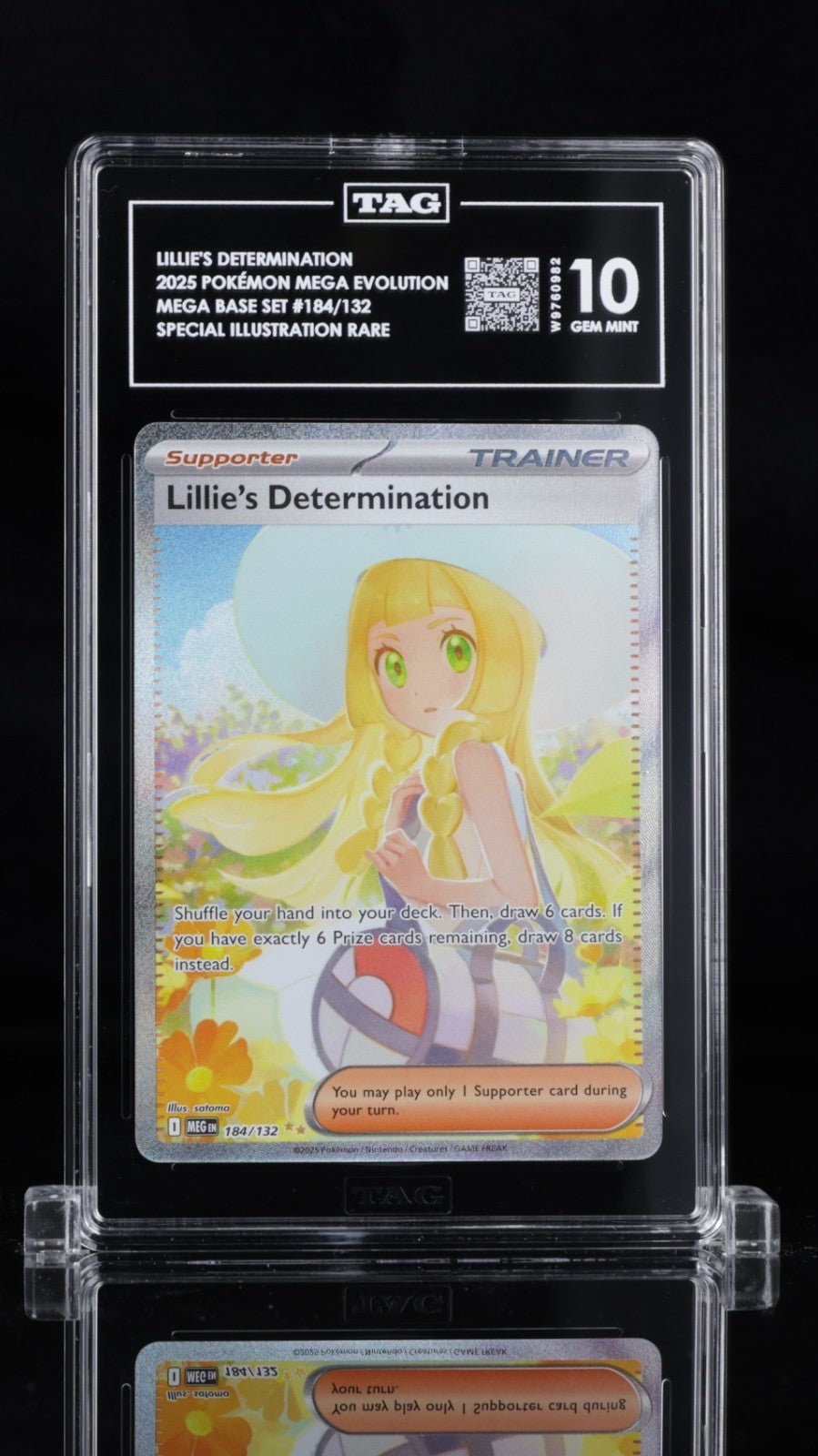 LILLIE’S DETERMINATION TAG GEM MINT 10 184/132 MEGA EVOLUTION ENGLISH POKEMON