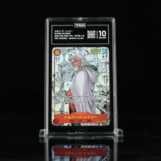 MANGA ALT ART SILVERS RAYLEIGH One Piece OP08 Two Legends Japanese 118 TAG 10