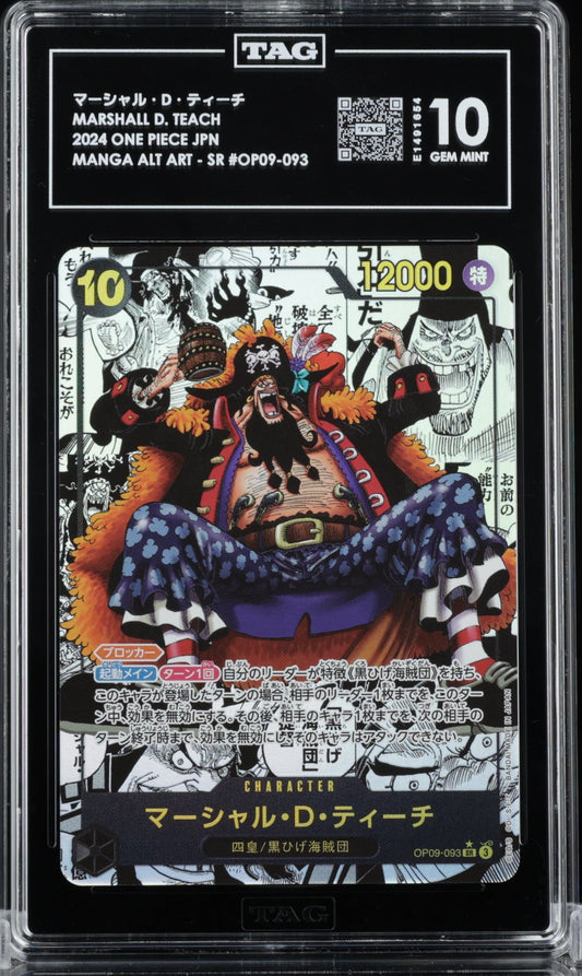 MANGA MARSHALL D TEACH One Piece Emperors/New World Japanese OP09-093 TAG 10
