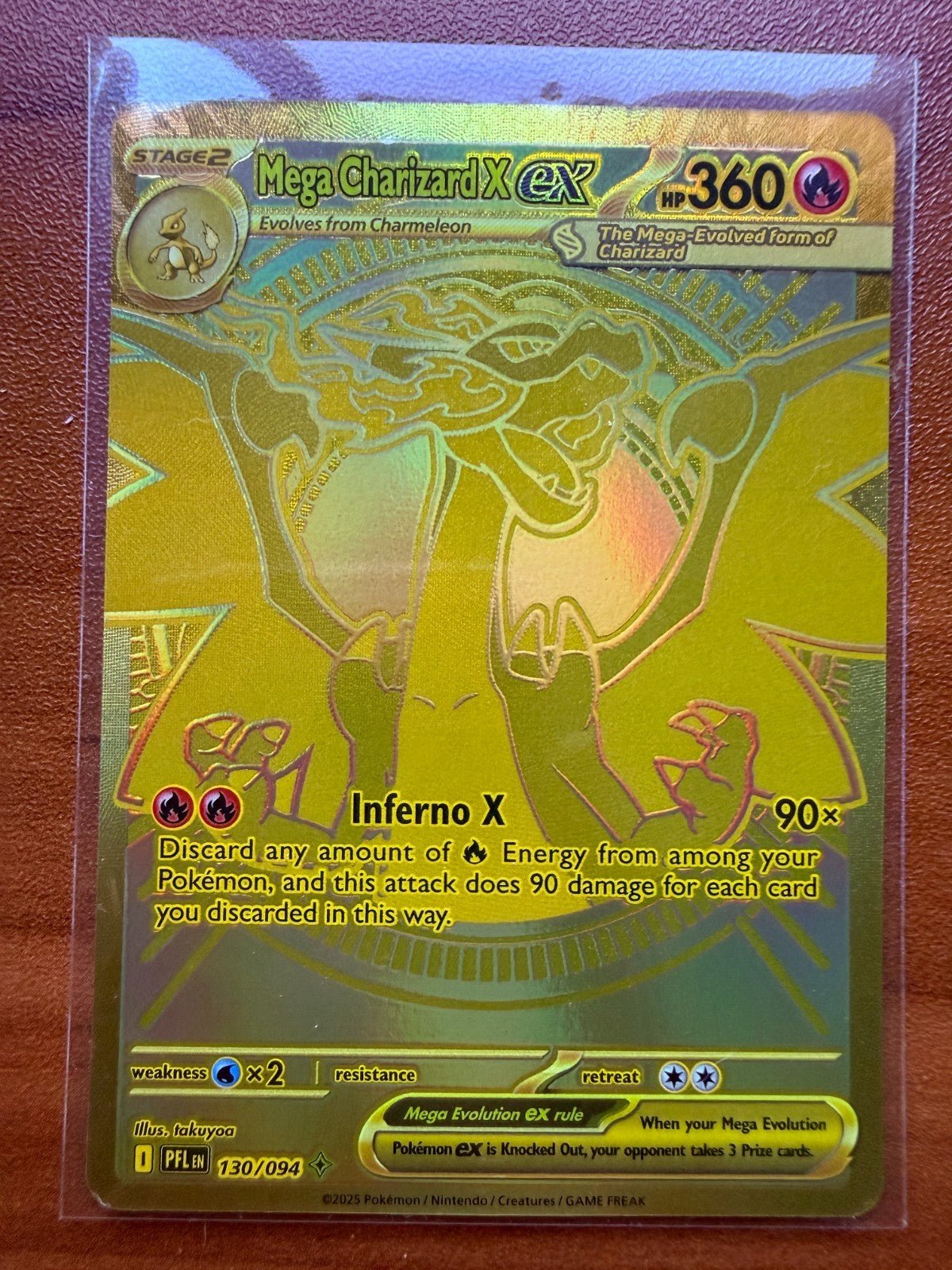 Mega Charizard X Ex - 130/094 - English - Pokemon Phantasmal Flames NM