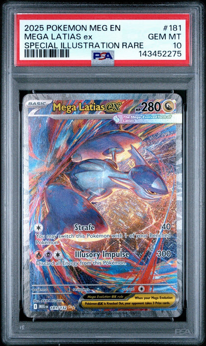 Mega Latias EX 181/132 Special Illustration Rare Mega Evolution English PSA 10
