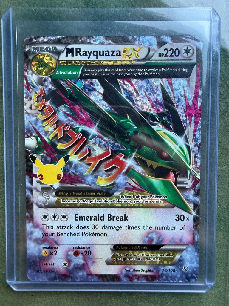 Mega M Rayquaza EX Holo Card 76/108 2021 Celebrations Classic Collection NM