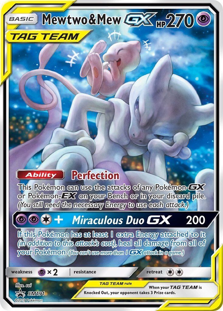 Mewtwo & Mew GX SM191 - TAG 9 - Black Star Promo Tag Team