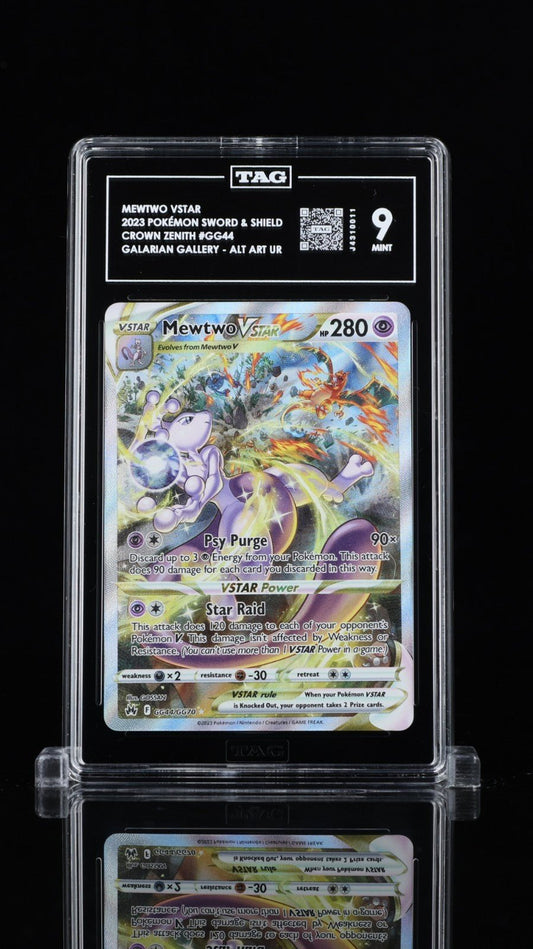 Mewtwo VSTAR Pokémon SWSH Cron Zenith GG44 Galarian Gallery Alt Art UR TAG 9