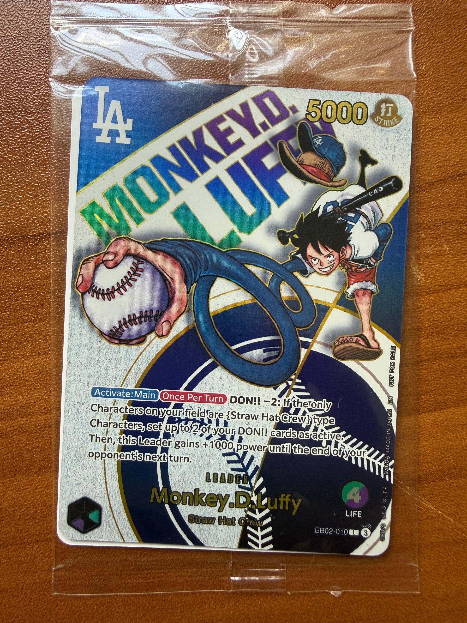 Monkey. D. Luffy EB02-010 Los Angeles Dodgers x ONE PIECE Night SEALED