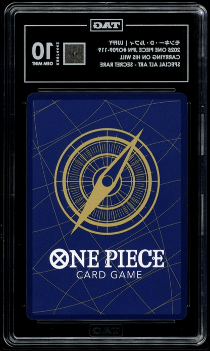 Monkey D. Luffy OP09-119 SEC Carrying On His Will One Piece Card Jpn TAG 10