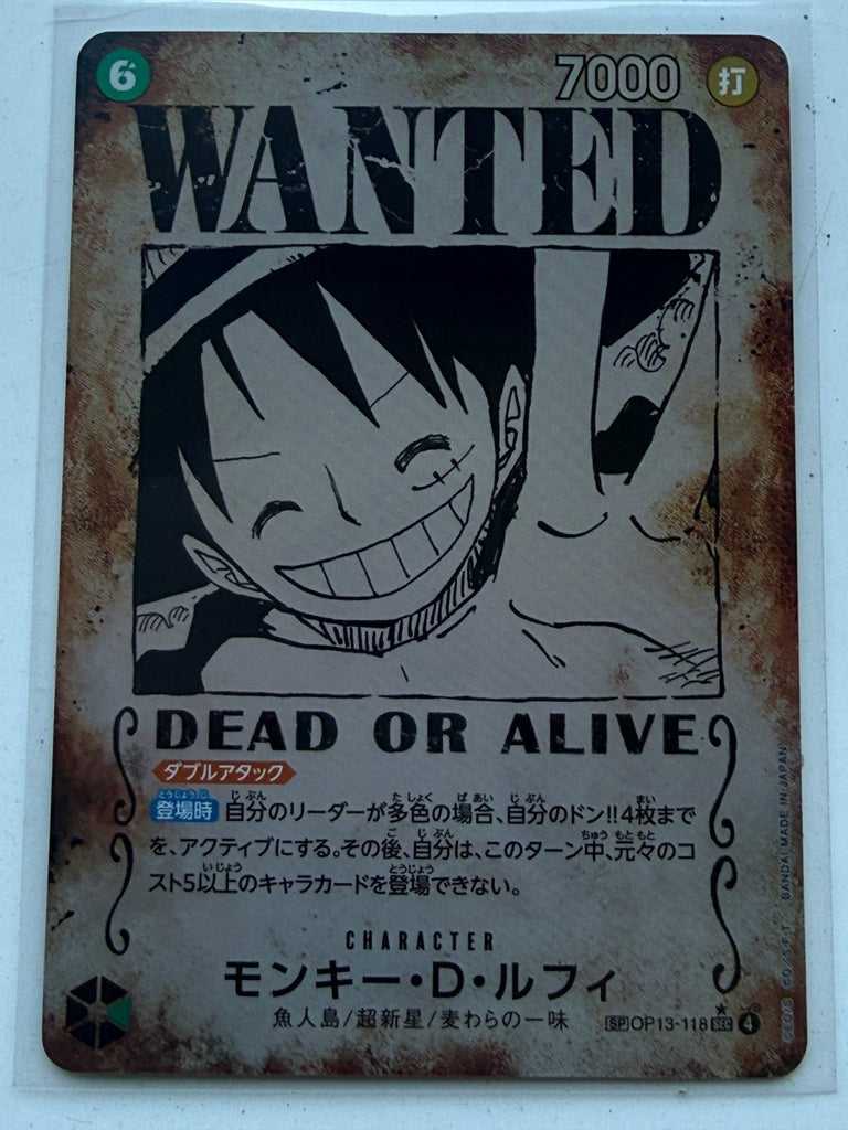 Monkey D. Luffy OP13-118 Sp Ver. One Piece Japanese LP