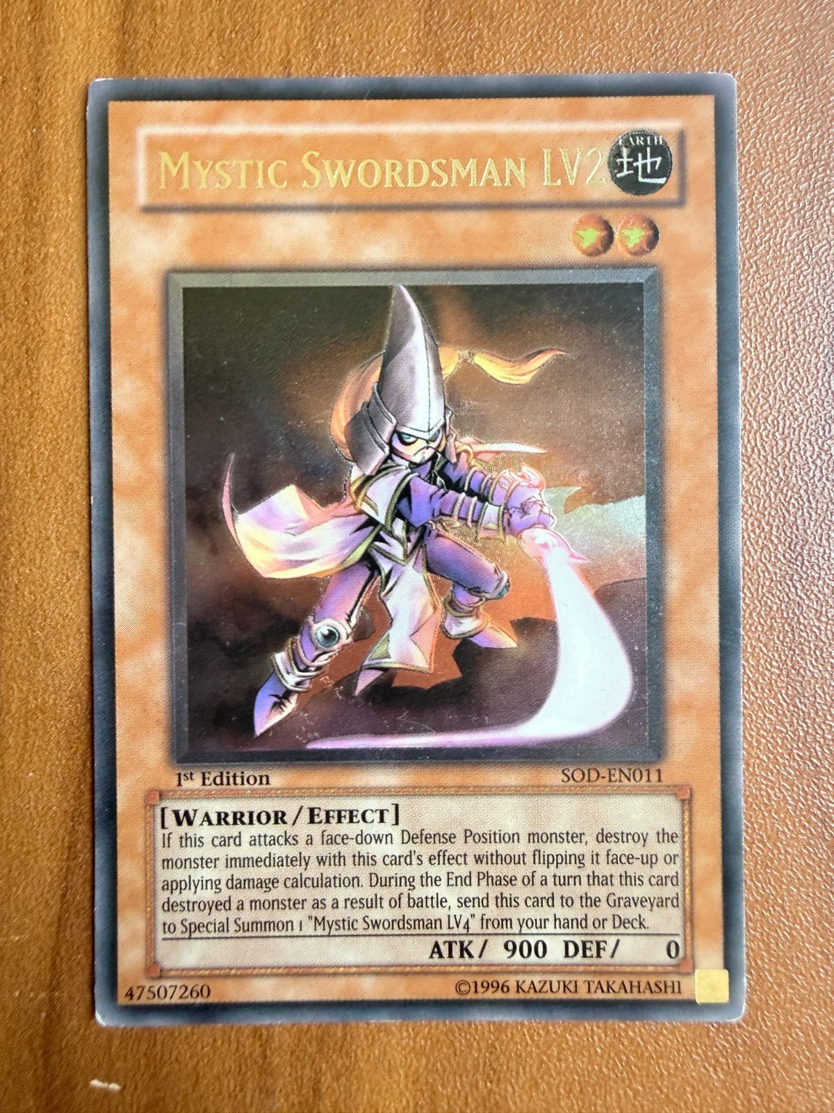 Mystic Swordsman LV2 SOD - EN011 Ultimate Rare 1st Edition Yugioh LP+