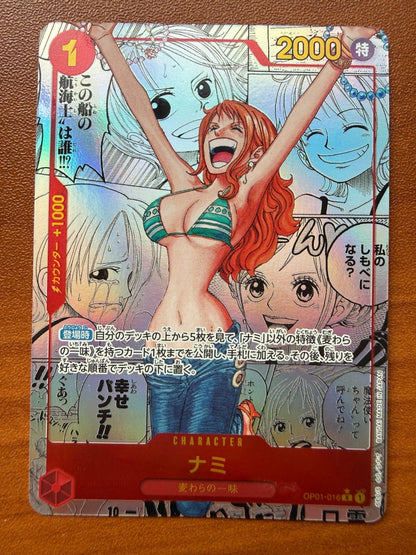 Nami R Super Parallel Manga Art OP01 - 016 One Piece Card Game Japanese NM 2