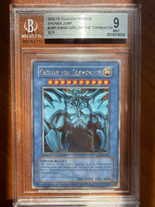 Obelisk The Tormentor GBI-002 Secret Rare Promo Yugioh BGS 9