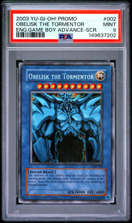 Obelisk The Tormentor GBI-002 Secret Rare Promo Yugioh PSA 9