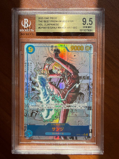 One Piece BGS 9.5 Sanji Manga OP06 - 119 - Premium The Best Vol 2 - PRB - 02