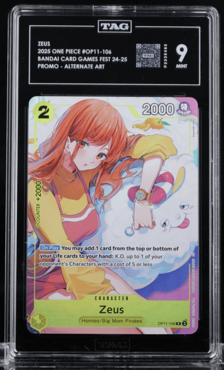 One Piece CCG Zeus Official Playmat BCGF 24/25 Ed OP11-106 TAG 9