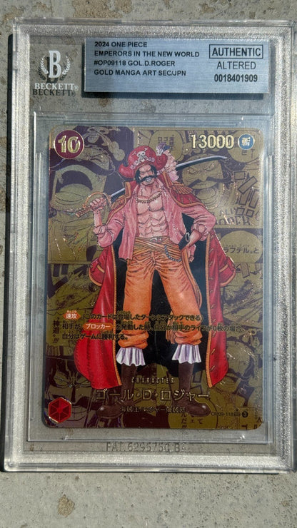 One Piece Gol.D.Roger Emperors New World Gold Manga Art OP09 - 118 Japanese BGS