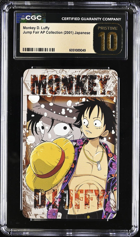 One Piece JUMP FAIR Animate 2001 AP Collection Monkey D Luffy CGC 10 POP 1