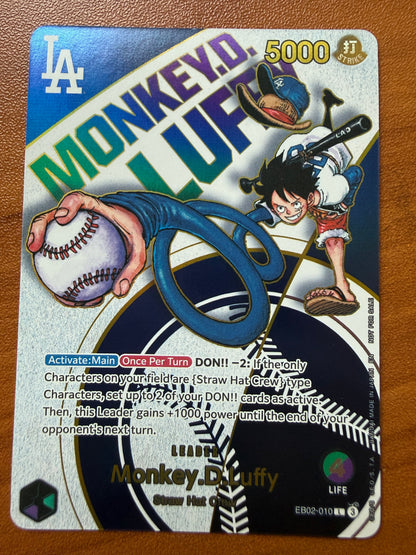 ONE PIECE Luffy Dodgers Night EB02-010 Monkey D. Luffy Promo NM