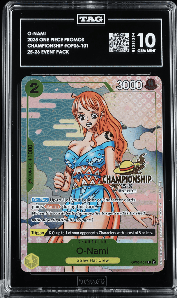 One Piece O-Nami CS 25-26 Event Pack Championship Promo OP06-101 English TAG 10