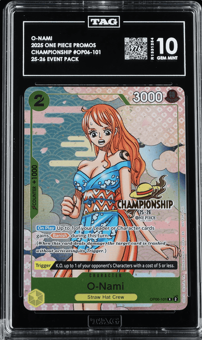 One Piece O-Nami CS 25-26 Event Pack Championship Promo OP06-101 English TAG 10