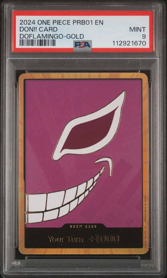 One Piece PRB01 - Donquixote Doflamingo Gold DON!! - PSA 9
