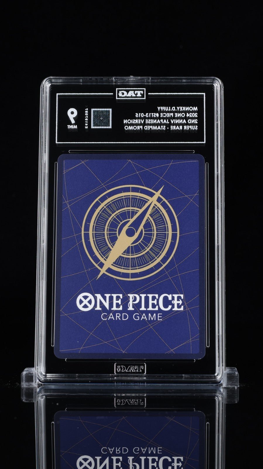 One Piece TCG Monkey D Luffy ST13 - 015 SR 2nd Anniversary Stamp TAG 9