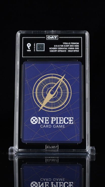 One Piece TCG Monkey D Luffy ST13 - 015 SR 2nd Anniversary Stamp TAG 9