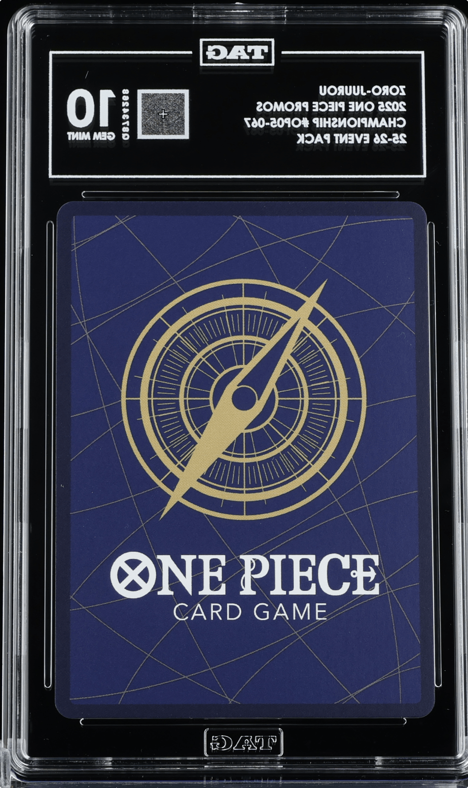 One Piece Zoro-Juurou OP05-067 CS 25-26 Event Pack CHAMPIONSHIP STAMP TAG 10