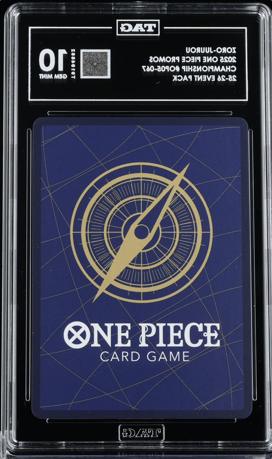 One Piece Zoro-Juurou OP05-067 CS 25-26 Event Pack CHAMPIONSHIP STAMP TAG 10